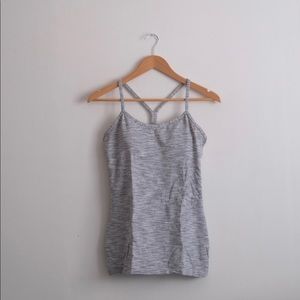 Lululemon Power Y Tank Top - Heathered Gray
